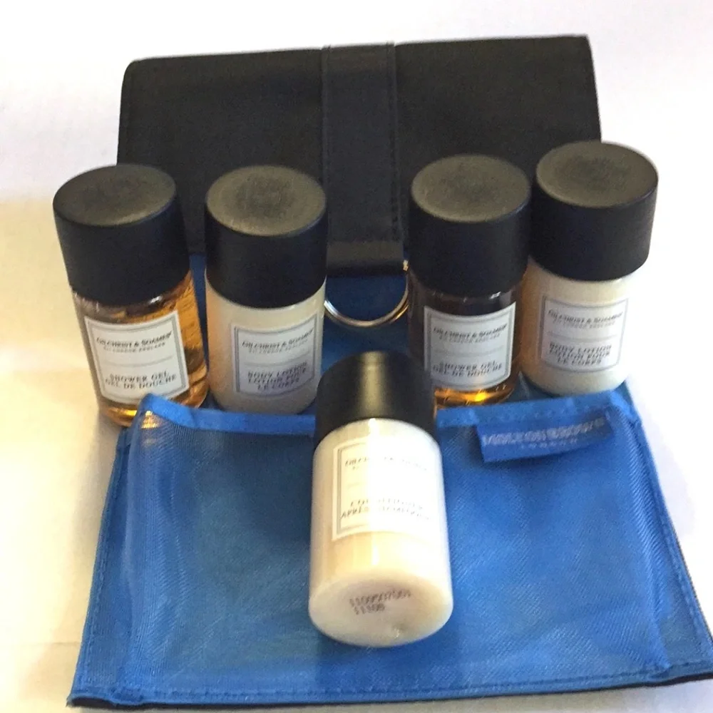 NWOT 6-piece-Small travel bag NEW bath, body,hair​